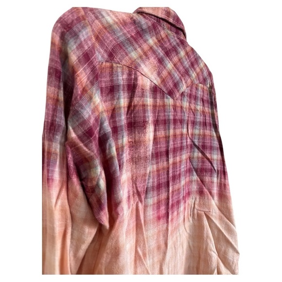 Wrangler vintage distressed western flannel size XL GUC E-7 - Picture 5 of 6